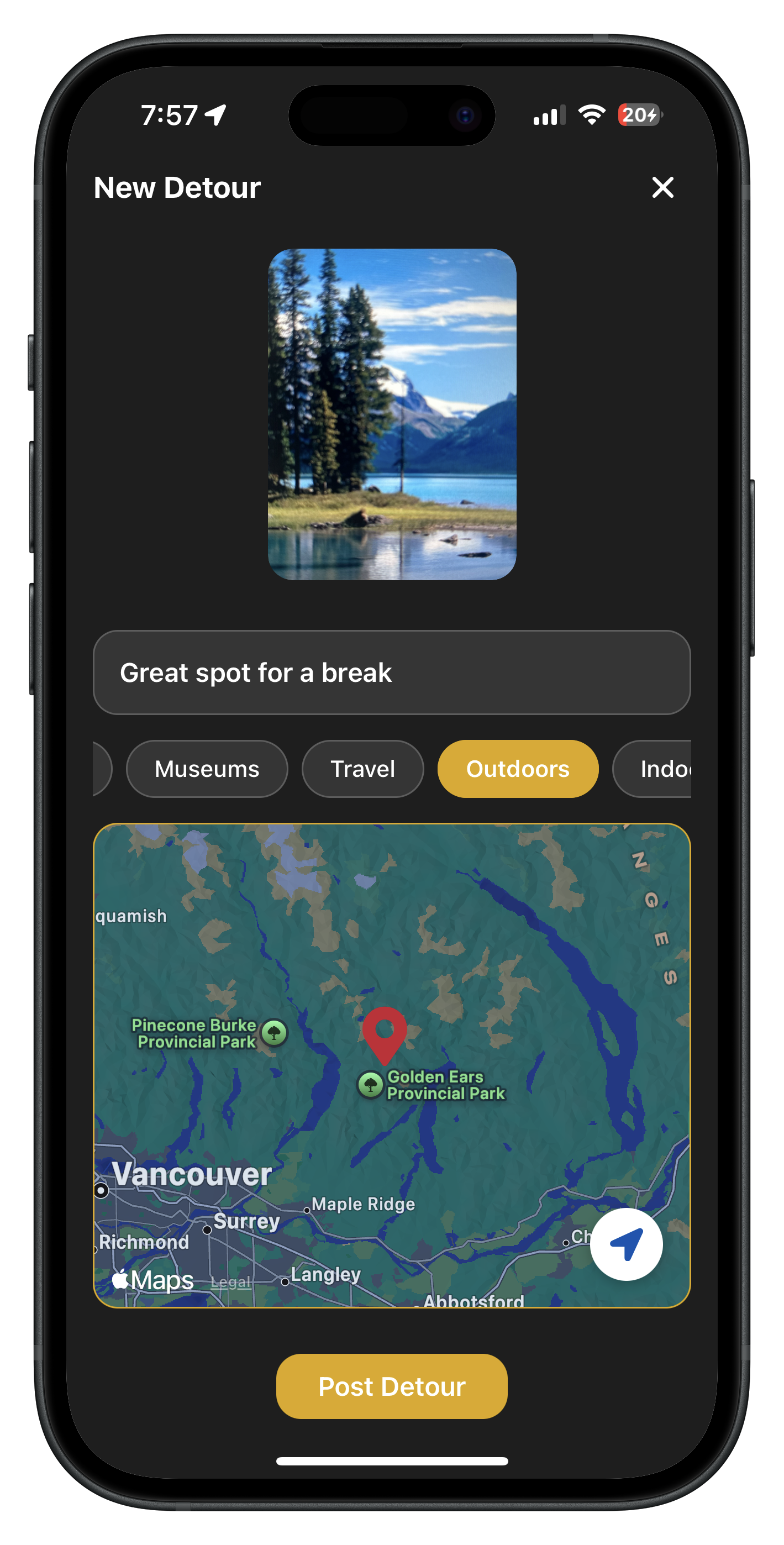 Post Screen Mockup